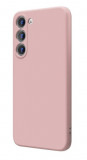 Husa din silicon X-Level compatibila cu Samsung Galaxy S23 Plus, silk touch, interior din catifea, Roz