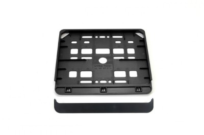 Suport numar inmatriculare negru pentru motocicleta 15 x 19cm AVX-AM01166 foto
