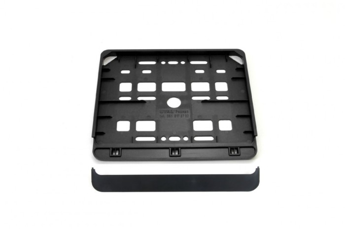 Suport numar inmatriculare negru pentru motocicleta 15 x 19cm AVX-AM01166