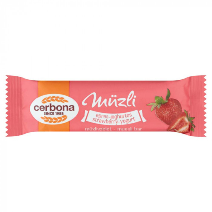 Baton Musli cu Capsuni si Iaurt Cerbona, 20 g, Baton Cereale, Baton cu Musli, Batoane Musli, Batoane Cereale, Batoane cu Musli, Batoane cu Cereale, Ba