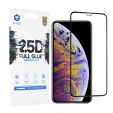 Folie Sticla iPhone XS Max Lito 2.5D Full Glue Full Cover Cu Rama - Negru