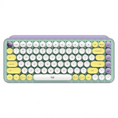 Tastatura Wireless Mecanica Logitech POP Keys, Bluetooth (Mov/Verde)