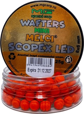 Wafters MG Special Carp Mini Melci, Scopex Led, 8x6mm, 25g foto