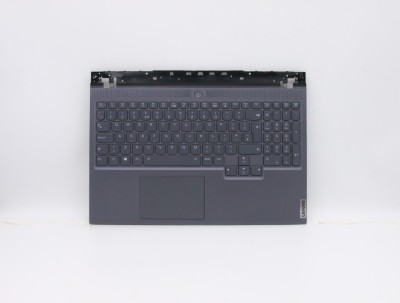 Carcasa superioara cu tastatura palmrest Laptop, Lenovo, Legion 7-15IMH05 Type 81YT, 5CB0Z21002, AM2VH000H00, AM2VH000I00, iluminata, RGB, layout UK foto