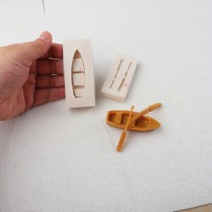 Set de forme din silicon pentru canoe ?i vasla 3D foto
