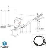 Cablu acceleratie inchis original Aprilia Sport City One - SR MOTARD - Derbi Boulevard - Piaggio Fly - Typhoon 4T AC 125-150cc