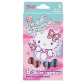 Markere cu sclipici, Coolpack, Hello Kitty, 6 culori