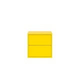 Leziter Boxie Dulap de Perete cu 2 Sertare 40x40x37 cm Galben - Mobila Modulara
