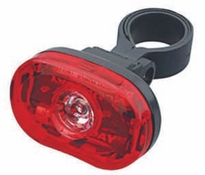 Stop bicicleta Tent cu 3 LED-uri rosii, LED central 0.5W, 2 functii, prindere tija sa 25.4&amp;ndash;31.8 mm, structura rezistenta foto