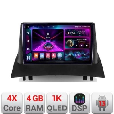 Navigatie Renault Megane 2 A-098 4+64 InCell Display 1K Android Waze USB Navigatie Internet Youtube Radio CarStore Technology foto