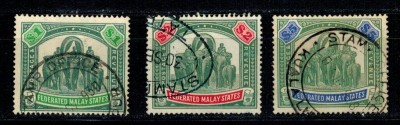 Malay States 1926 - Mi74,76,78 stampilate foto