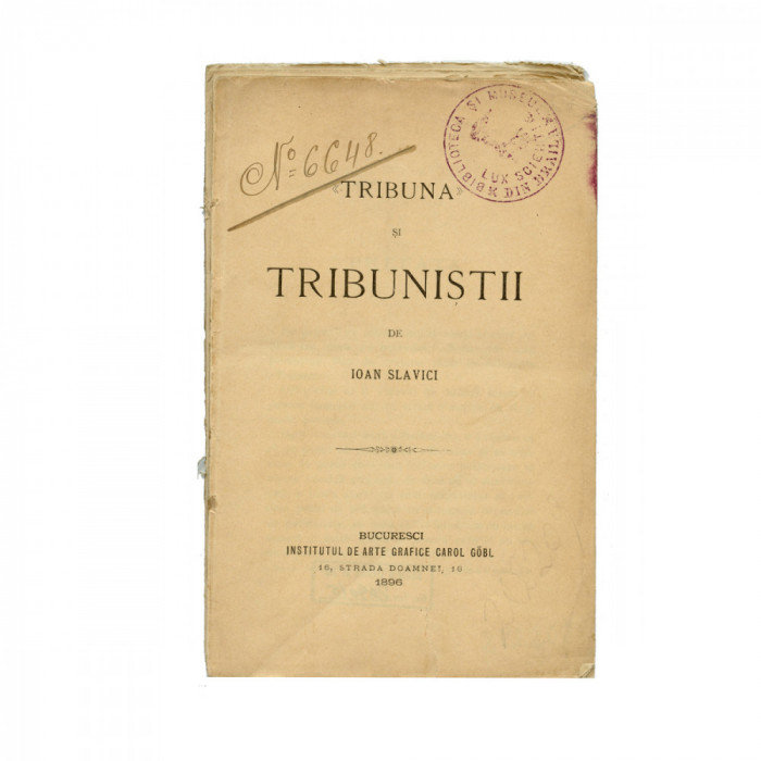 Ioan Slavici, Tribuna și tribuniștii, 1896