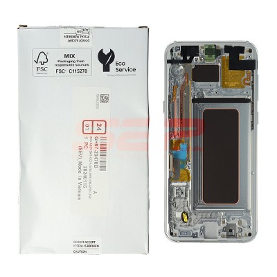 LCD+Touchscreen cu Rama Samsung Galaxy S8+ / S8 Plus / G955 SILVER Service Pack foto