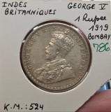 786 British India, India Britanica, 1 Rupee - George V 1919, KM#524, argint