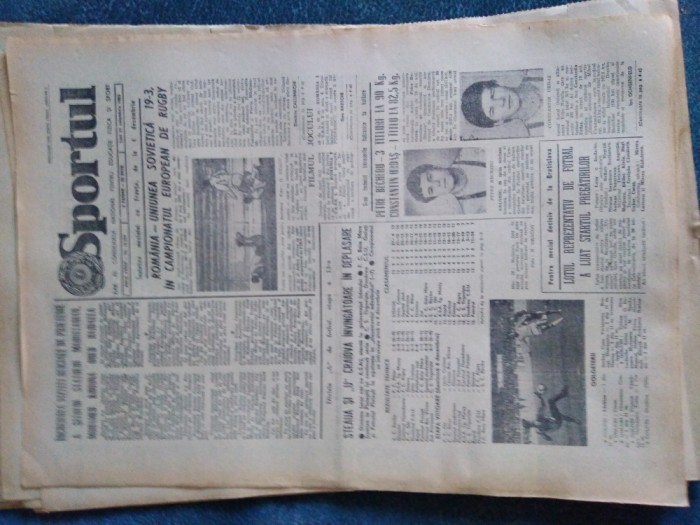 ZIARUL SPORTUL 21 NOIEMBRIE 1985