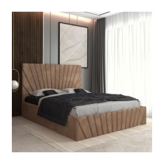 Pat Tapitat Toma Crem+ Saltea Lux Ortopedica 180x200cm