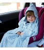 Patura Copii cu Maneci Baby Wrap Albastru KIK 72x111cm, Bumbac/Poliester, Moale si Calduroasa, Ideala Acasa/Excursii