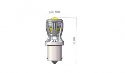 Bec 2 faze BAY15D T.V. P21/5W 14SMD 2835 12V CANBUS nonpolar 280 lumen Lumina alba Cod: SPTA3-1157-W Automotive TrustedCars foto