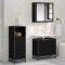 vidaXL Dulap de Baie Stejar negru 35 x 37.5 x 100 cm Lemn compozit 883607