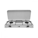 Aragaz camping, portabil, 2 arzatoare, 2.5 kW, cu capac, Starlux