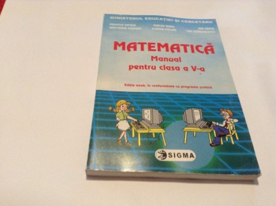 MATEMATICA MANUAL PENTRU CLASA A V-A - Mihaela Singer--RF10/0 foto