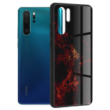 Cumpara ieftin Husa pentru Huawei P30 Pro / P30 Pro New Edition, Techsuit Glaze Series, Red Nebula