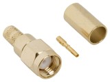 Conector RP-SMA Reverse Mamă Drept 50&Omega; pentru Lipire sau Crimpat