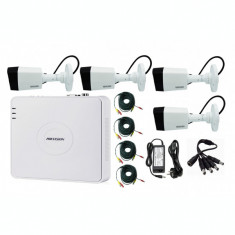 Sistem supraveghere video 4 camere Rovision 2MP DVR Hikvision , cu accesorii incluse SafetyGuard Surveillance foto