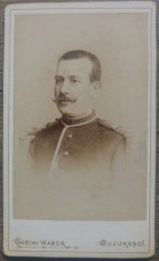 Locotenent J. Chiritzescu// CDV Gustav Waber, Bucuresci foto