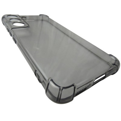 Husa spate silicon, colturi intarite, gri transparent, pentru Samsung Galaxy S22 5G foto