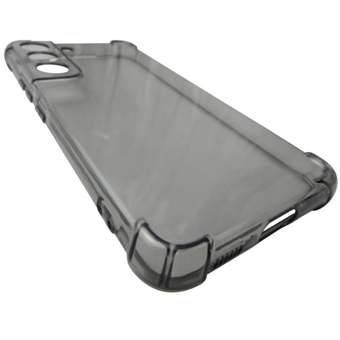 Husa spate silicon, colturi intarite, gri transparent, pentru Samsung Galaxy S22 5G