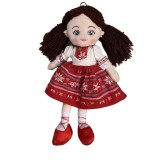 Papusa Cristina Tarancuta Bruneta, 40 cm, Canta Hora Romaneasca, Baterii Incluse, 3 ani+