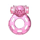 Inel penis Vibrating Cock Ring Bear Pink, Baile - Roz
