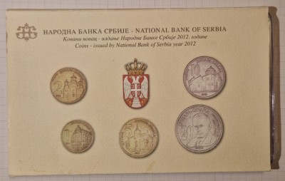 Set Monede Serbia, 5 monede, 2012 foto
