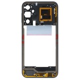 Carcasa Mijloc Samsung Galaxy A24 4G A245 Negru cu Buton Volum - Bulk