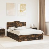 Cumpara ieftin Cadru de pat Stejar fumuriu 140 x 200 cm Lemn prelucrat