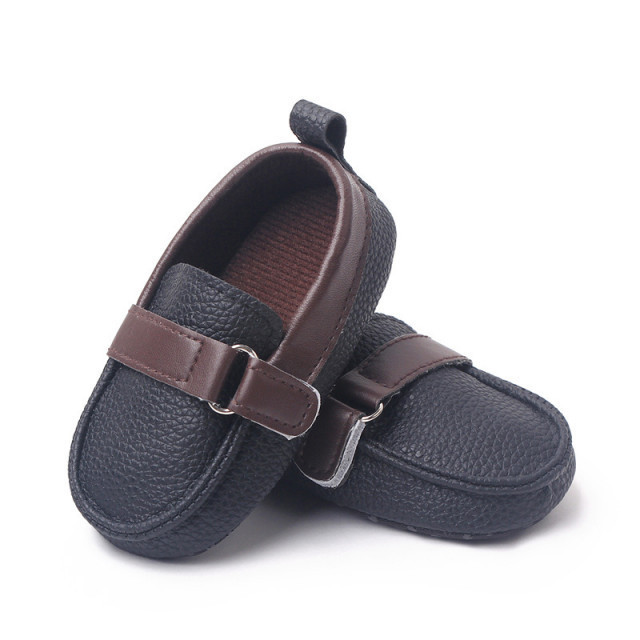 Pantofiori negri tip mocasini - Beldy (Marime Disponibila: 9-12 luni (Marimea
