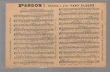 CPIB 23863 CARTE POSTALA - PARTITURA MUZICALA - &quot;PARDON! REPONSE A J&#039;AI TANT PLEURE&quot;, NECIRCULATA, PARIS