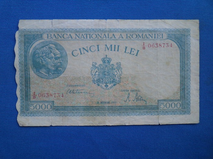 5000 LEI 20 DECEMBRIE 1945 /F