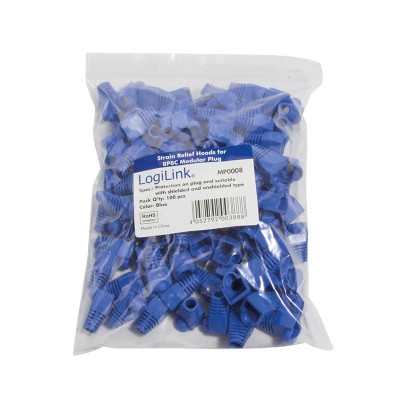 MANSON mufe RJ-45 LOGILINK pt. cablu UTP, FTP, SFTP, RJ-45 (T), plastic, 100 buc, albastru, &amp;quot;MP0008&amp;quot; foto