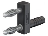 Conector Banană 4mm 32A Negru 43mm 30VAC