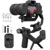 Cumpara ieftin Stabilizator Profesional DSLR/Mirrorless, 3 Axe, 360&deg;, Control Zoom, Traiectorie AB, Arca Swiss, Maner Sling, 2.5 kg, 13h Autonomie, Trepied, Negru
