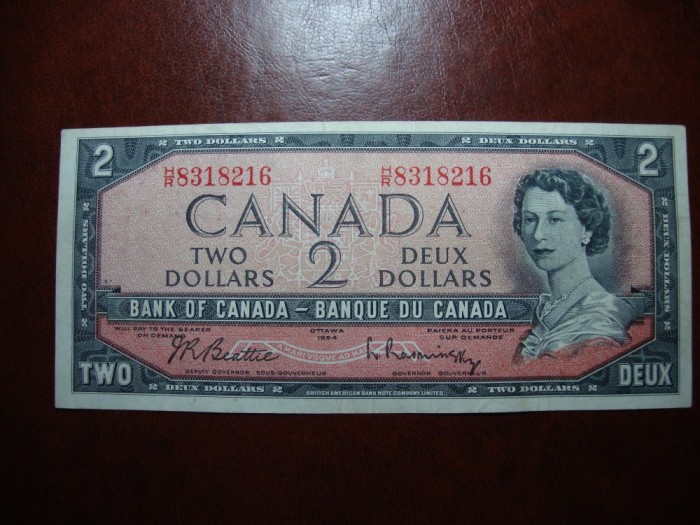 CANADA 2 DOLARI 1954