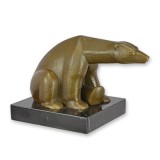 Urs polar-statueta din bronz cu un soclu din marmura BF-29