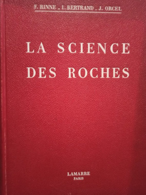 F. Rinne - La science des roches (1959) foto