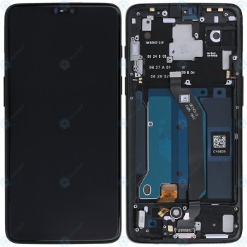 OnePlus 6 (A6000, A6003) Unitate de afișare completă (Service Pack) oglindă neagră 2011100029 foto