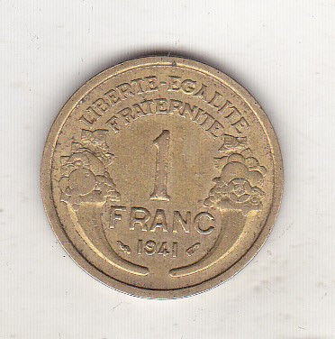 bnk mnd Franta 1 franc 1941 foto