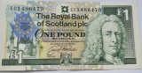 1 pound 1992 Scotia, comemorativă, Royal Bank of Scotland - European Summit Edinburgh 1992, P#356