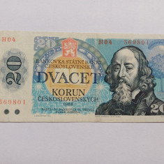 Cehoslovacia -20 korun coroane 1988