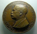 Medalie Prof. Dr. Karl Landsteiner - Het Nederlandsche Roodekruis Bloedtransfusiedienst, bronz, 50 mm, 55 g - Olanda